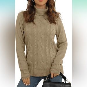 NWT Womans cable knit Turtleneck Sweater